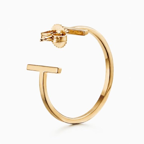 18K gold Tiffany T - Hoop Earrings - Picture 3 of 5